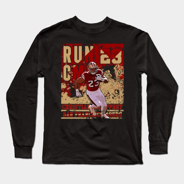 christian McCaffrey || RUN CMC || 23 || 49ers Long Sleeve T-Shirt by Aloenalone